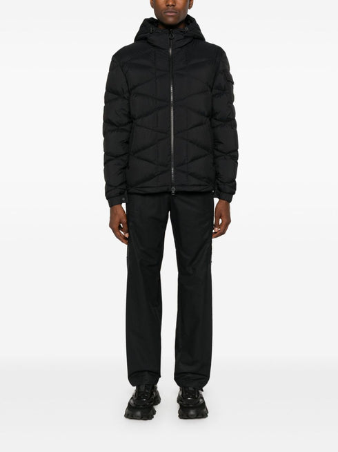 quilted hooded puffer jacket
