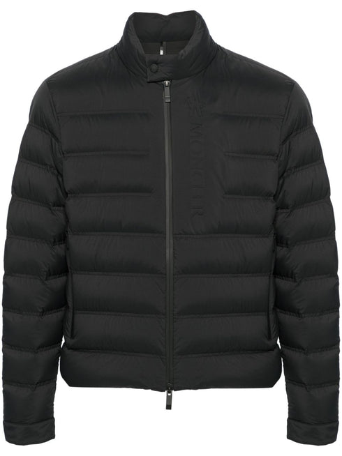 logo-embossed quilted jacket