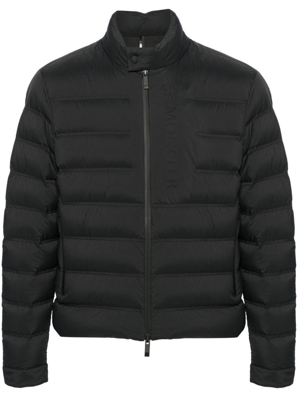 logo-embossed quilted jacket