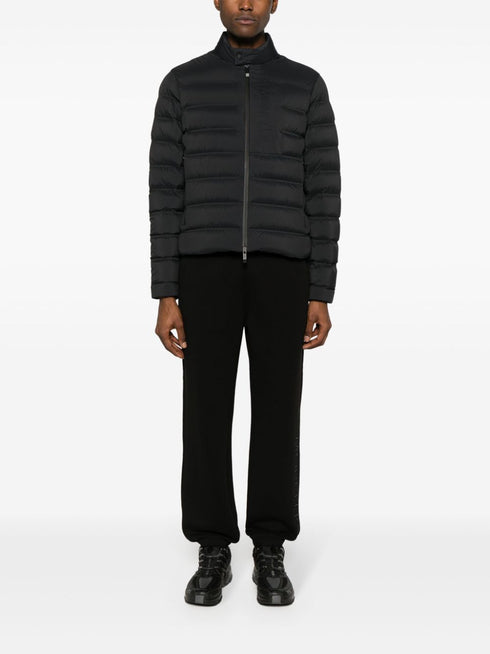 logo-embossed quilted jacket