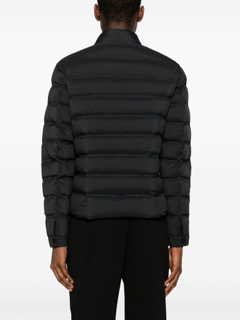 logo-embossed quilted jacket