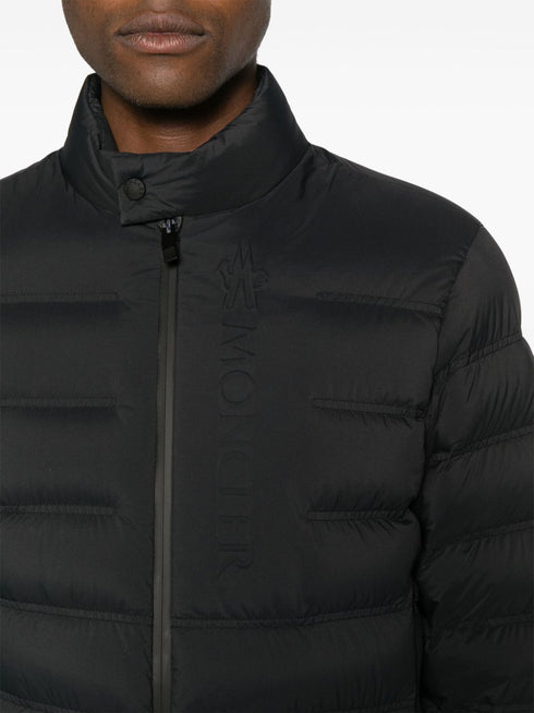 logo-embossed quilted jacket