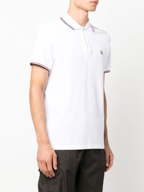 logo-patch short-sleeve polo shirt
