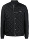 diamond-quilt zip-fastening jacket