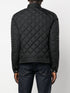 diamond-quilt zip-fastening jacket
