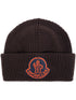 logo-patch wool beanie