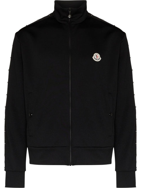 logo-patch zip-fastening jumper