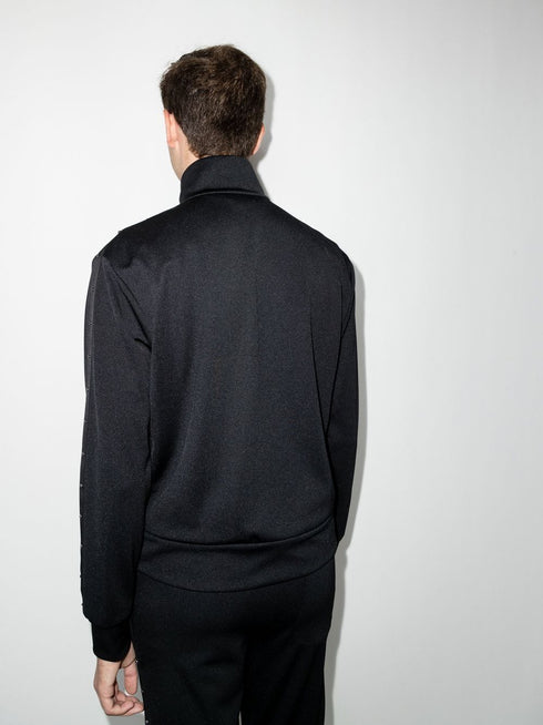 logo-patch zip-fastening jumper