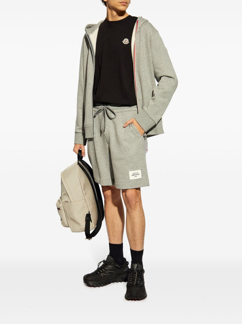 logo-appliqué zipped hoodie