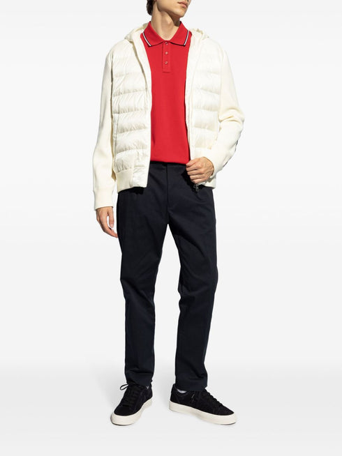 padded-panel virgin wool hoodie