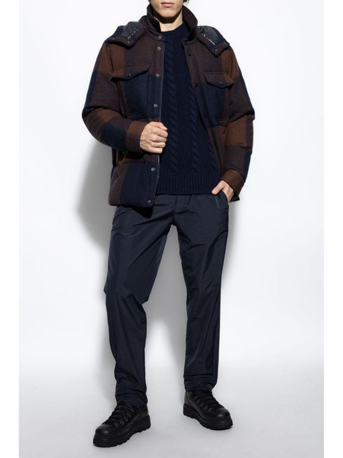 logo-patch cable knit sweater