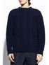 logo-patch cable knit sweater