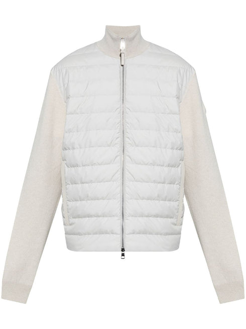 panelled wool-cashmere blend sweatshirt