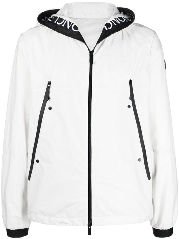 logo-patch hooded jacket