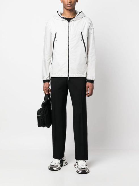 logo-patch hooded jacket