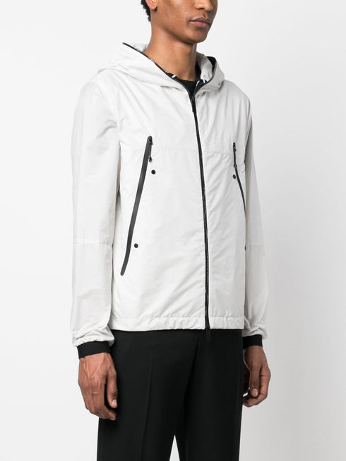 logo-patch hooded jacket