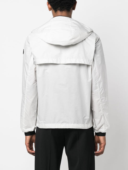 logo-patch hooded jacket