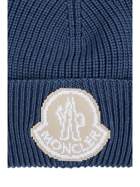 logo-patch virgin-wool beanie hat