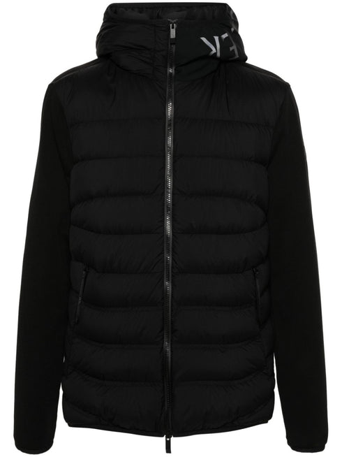 panelled hooded jacket