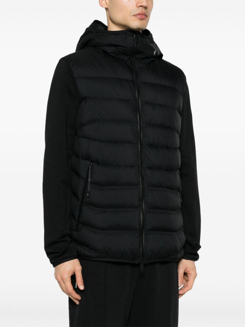 panelled hooded jacket