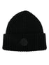rubberised-logo knitted beanie