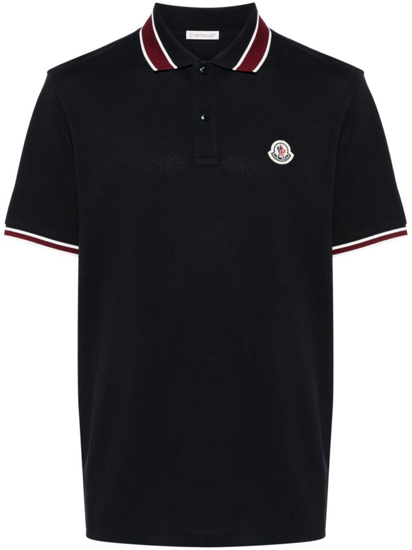 logo-patch polo shirt