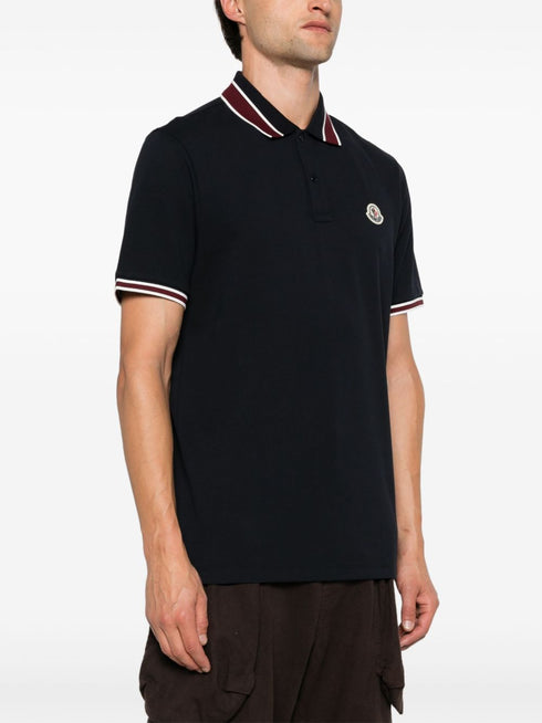 logo-patch polo shirt