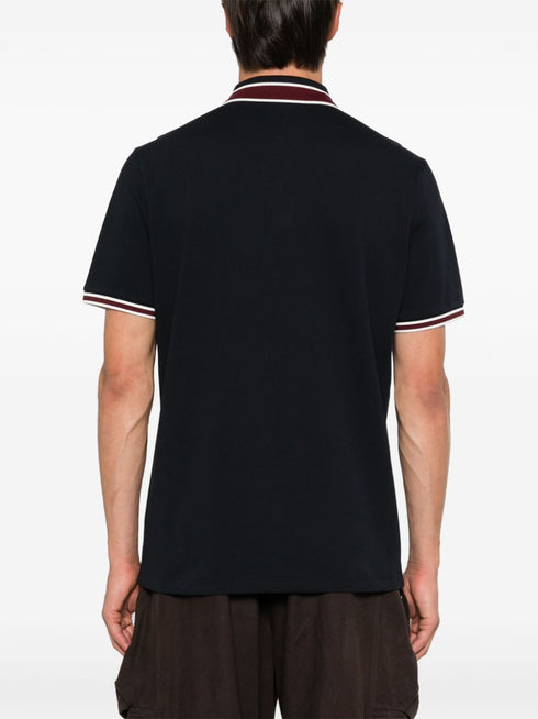 logo-patch polo shirt