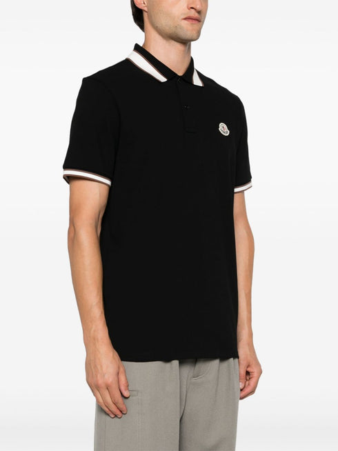 logo-patch polo shirt