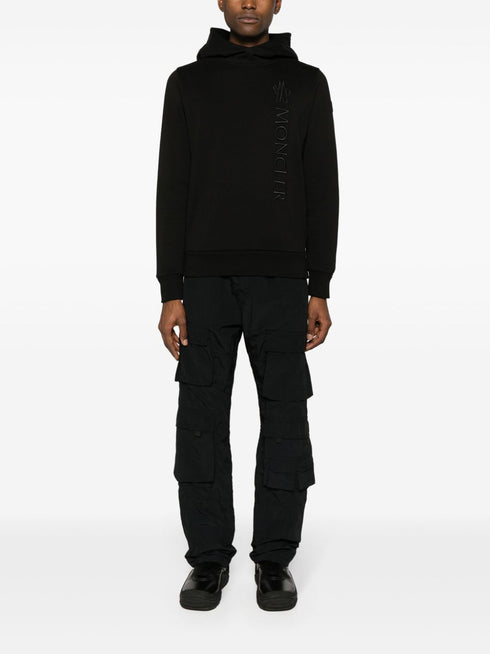 embroidered-logo cotton hoodie