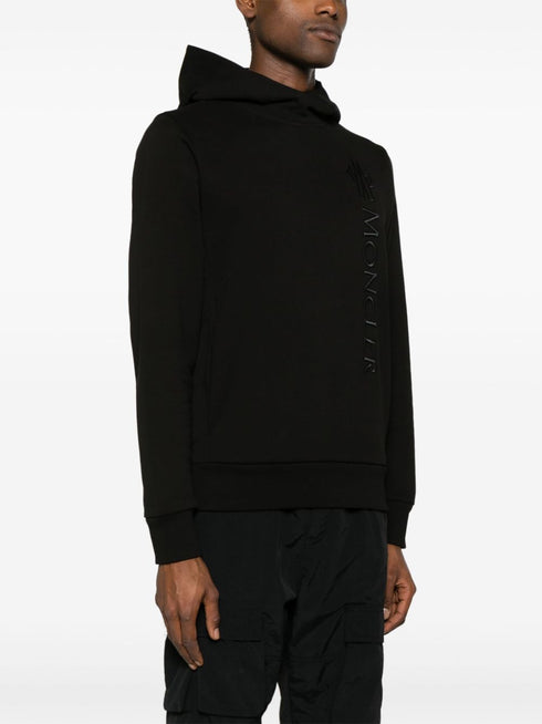 embroidered-logo cotton hoodie