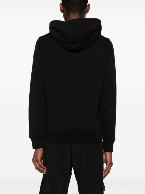 embroidered-logo cotton hoodie