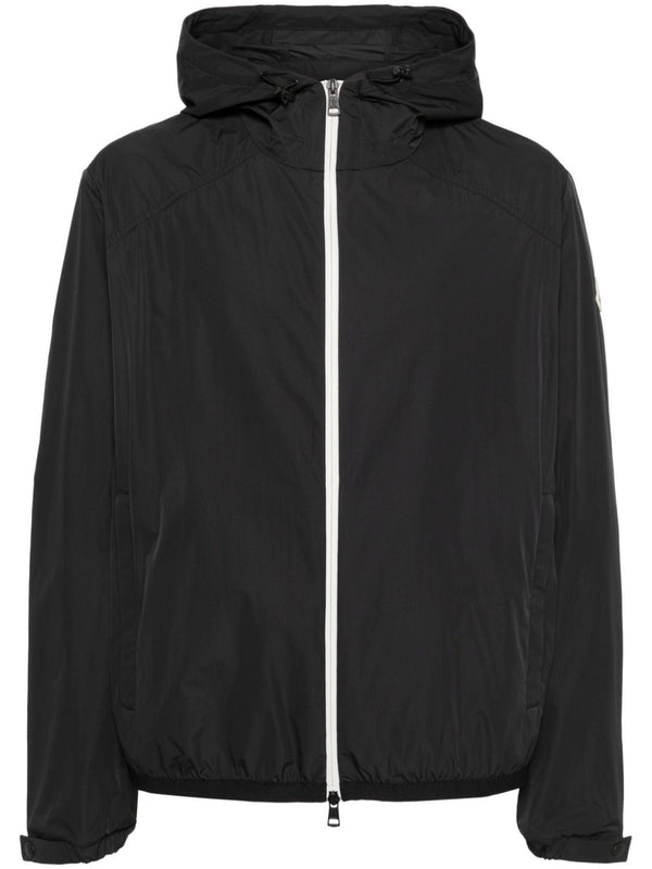 slogan-print shell jacket