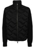 padded-panel knitted jacket
