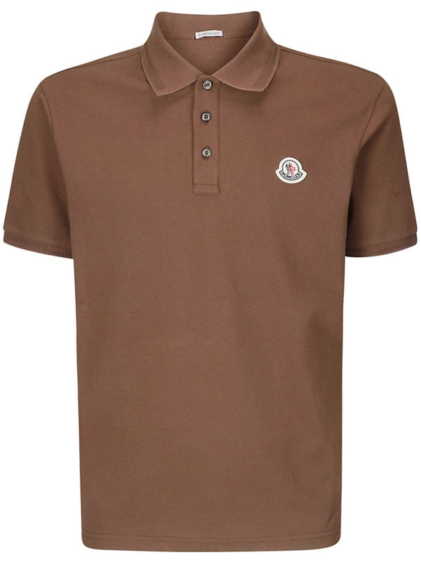 logo-patch polo shirt