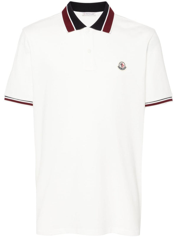 logo-patch polo shirt