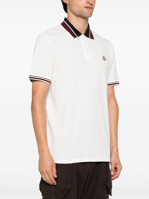 logo-patch polo shirt