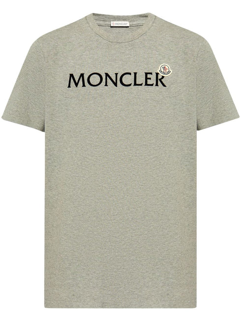 flocked-logo cotton T-shirt