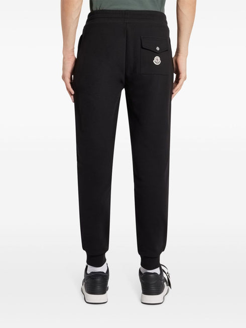 tapered-leg cotton track pants