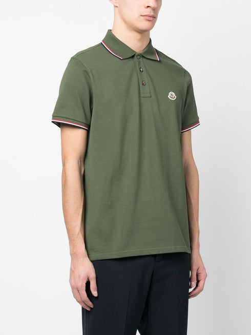 chest logo-patch detail polo shirt