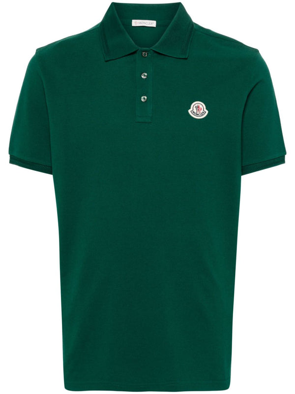 appliqué-logo piqué polo shirt