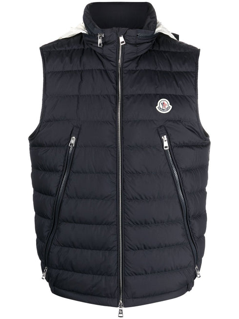 logo-patch padded vest