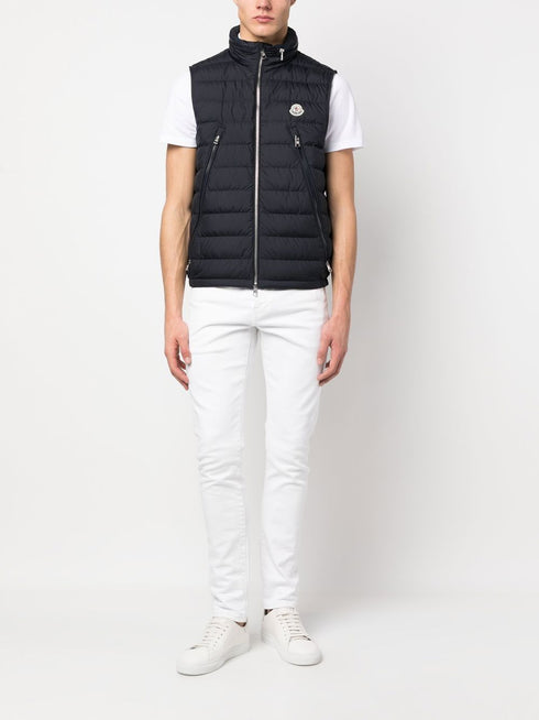 logo-patch padded vest