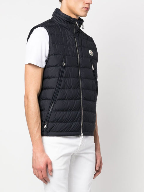 logo-patch padded vest