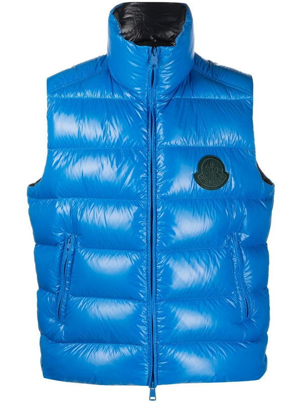 logo-patch padded gilet