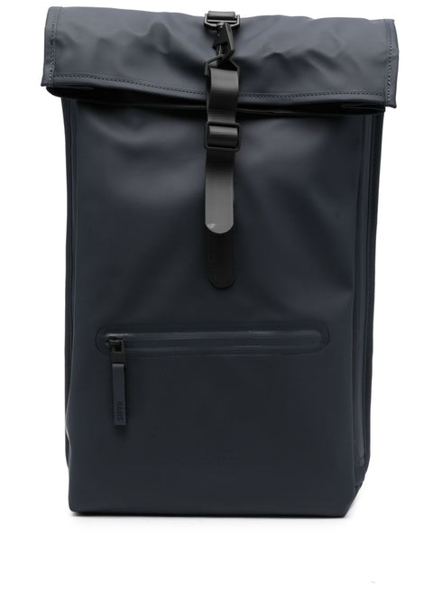 roll-top buckled backpack