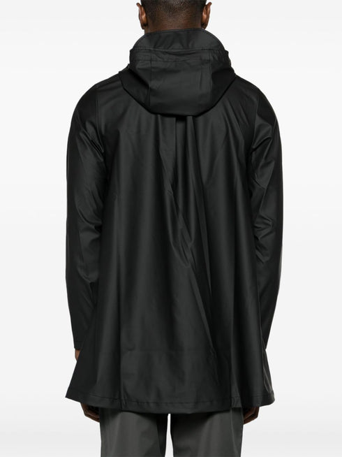 parka z kapturem zapinana na guziki