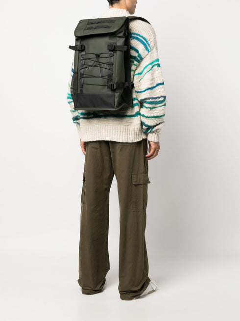 logo-strap buckle-fastening backpack