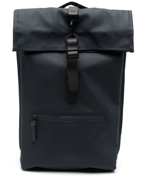 Rolltop logo-debossed backpack