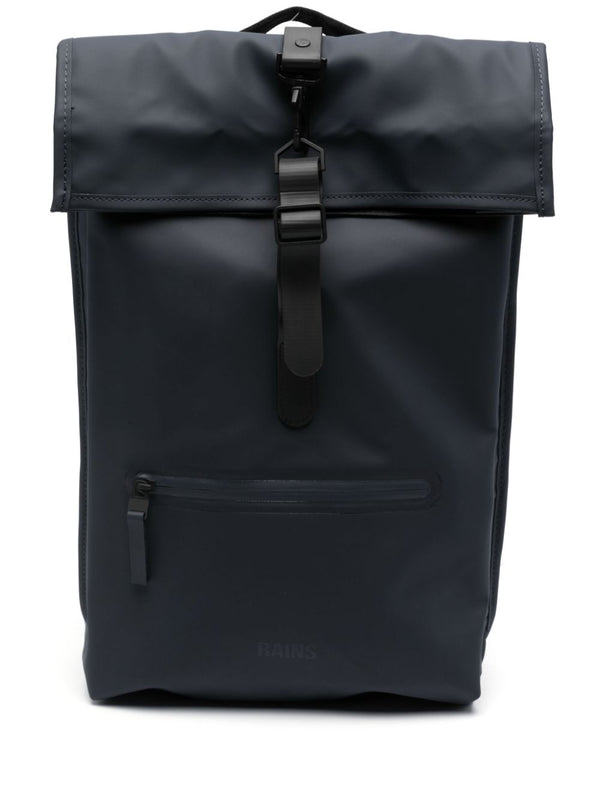 Rolltop logo-debossed backpack